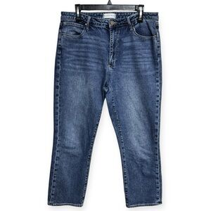 Articles Of Society Dark Blue Straight Cropped Jeans